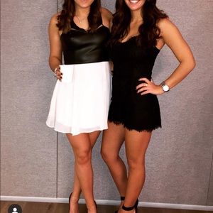 Black lace mustard seed romper size medium